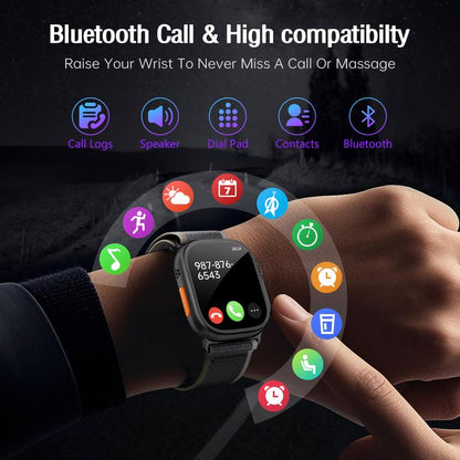 Ultimate Health Smartwatch 2025 – 24/7 Heart Rate, Sleep, Spo₂ & Temperature Tracking | Bluetooth Calling & 120+ Sports Modes for Active Lifestyles