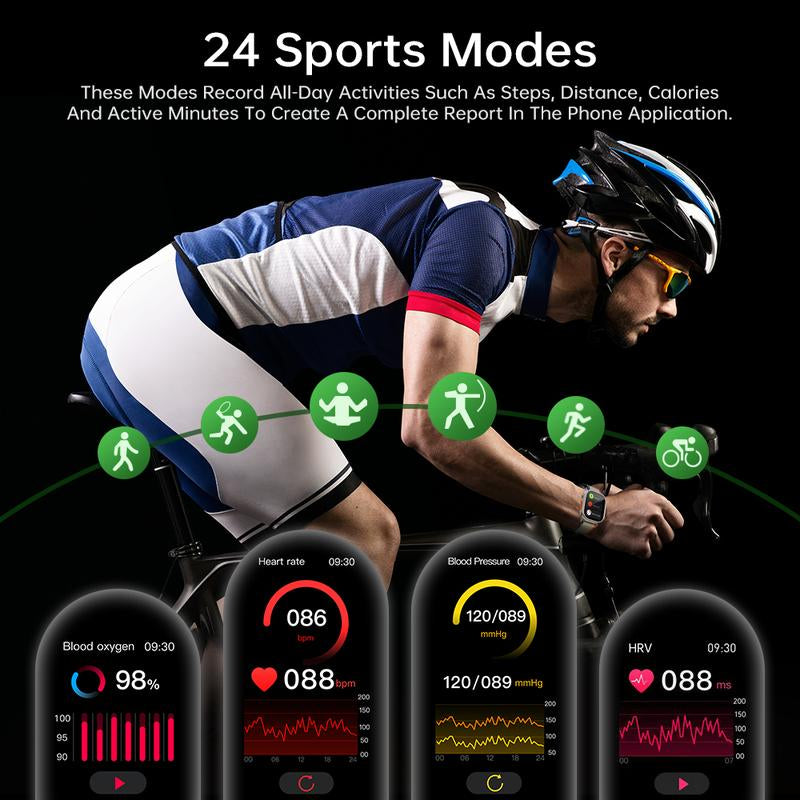 Ultimate Health Smartwatch 2025 – 24/7 Heart Rate, Sleep, Spo₂ & Temperature Tracking | Bluetooth Calling & 120+ Sports Modes for Active Lifestyles